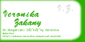 veronika zakany business card